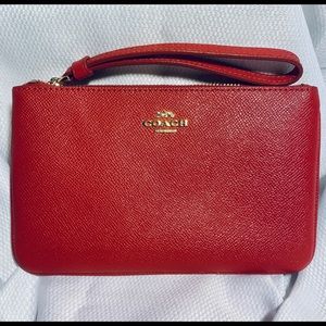 Coach Burgundy Clutch Wrislet